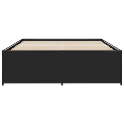 vidaXL Bed Frame without Mattress Black 120x200 cm 4