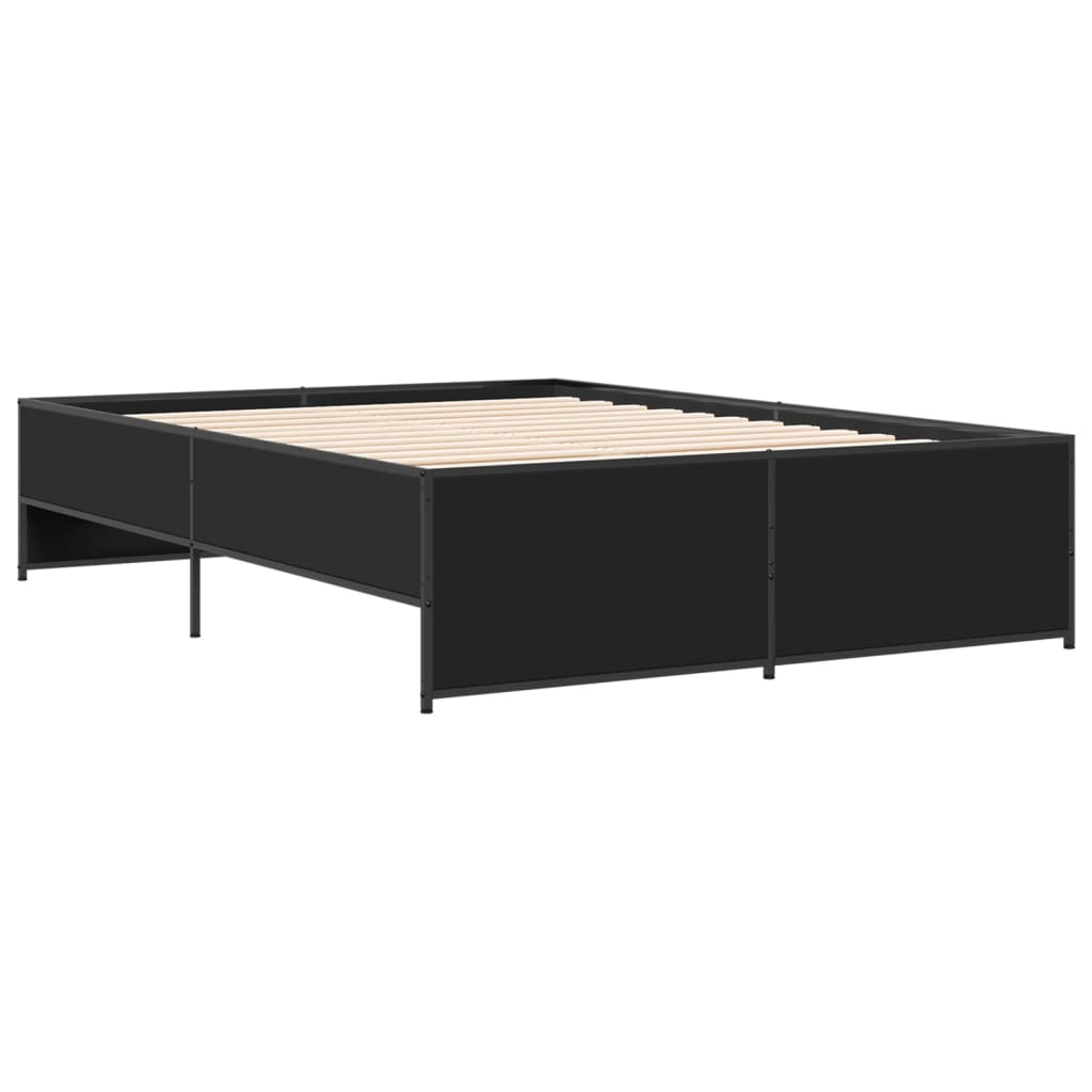 vidaXL Bed Frame without Mattress Black 120x200 cm 6