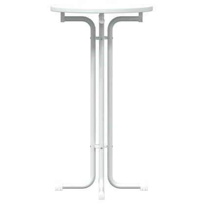 vidaXL Bar Table White Ø60x110 cm Engineered Wood and Steel 4