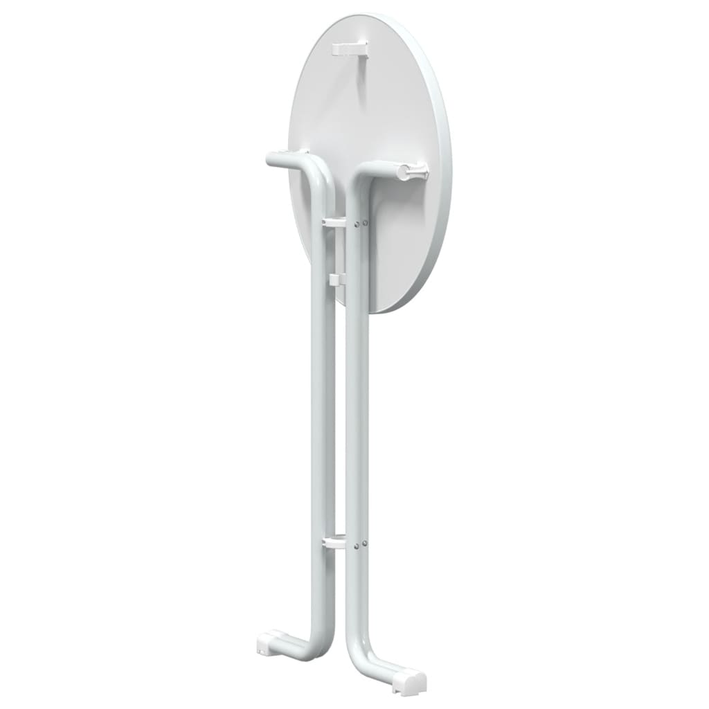 vidaXL Bar Table White Ø60x110 cm Engineered Wood and Steel 6