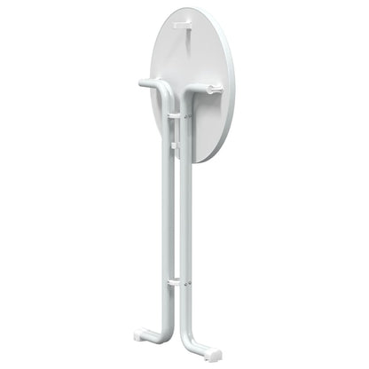 vidaXL Bar Table White Ø60x110 cm Engineered Wood and Steel 6