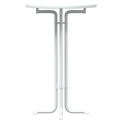 vidaXL Bar Table White Ø70x110 cm Engineered Wood and Steel 4