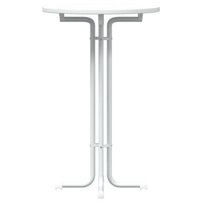 vidaXL Bar Table White Ø70x110 cm Engineered Wood and Steel 5