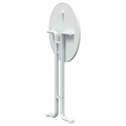 vidaXL Bar Table White Ø70x110 cm Engineered Wood and Steel 6