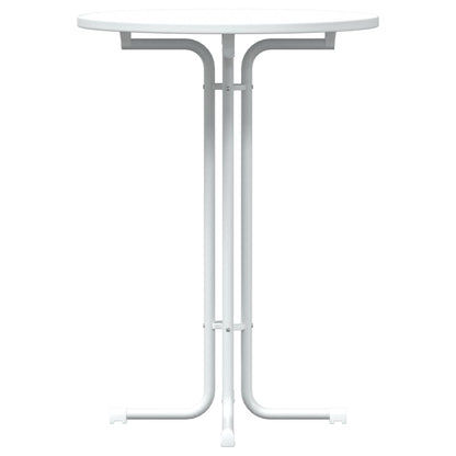 vidaXL Bar Table White Ø80x110 cm Engineered Wood and Steel 5