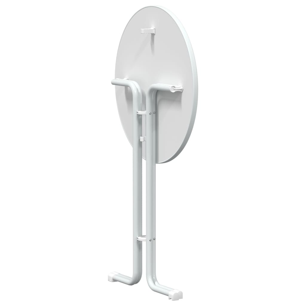 vidaXL Bar Table White Ø80x110 cm Engineered Wood and Steel 6