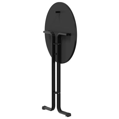 vidaXL Bar Table Black Ø80x110 cm Engineered Wood and Steel 6