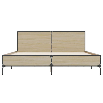 vidaXL Bed Frame without Mattress Sonoma Oak 120x200 cm 4