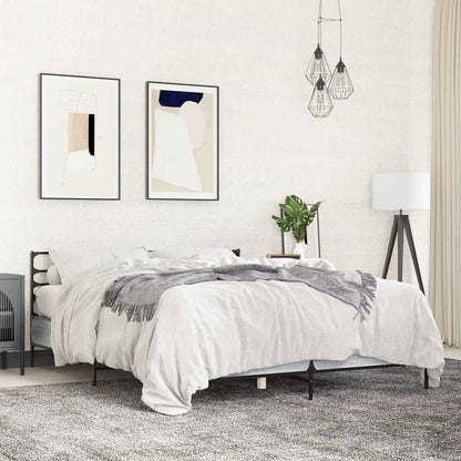 vidaXL Bed Frame without Mattress Grey Sonoma 150x200 cm King Size 1