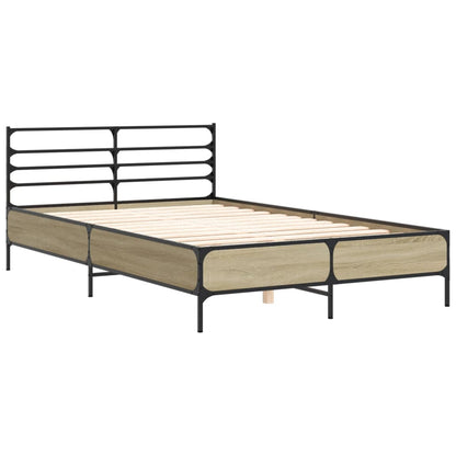 vidaXL Bed Frame without Mattress Sonoma Oak 120x190 cm Small Double 3
