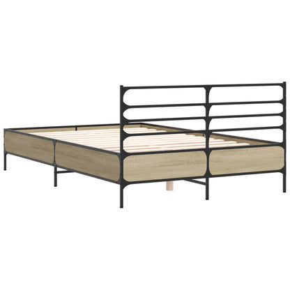 vidaXL Bed Frame without Mattress Sonoma Oak 120x190 cm Small Double 6
