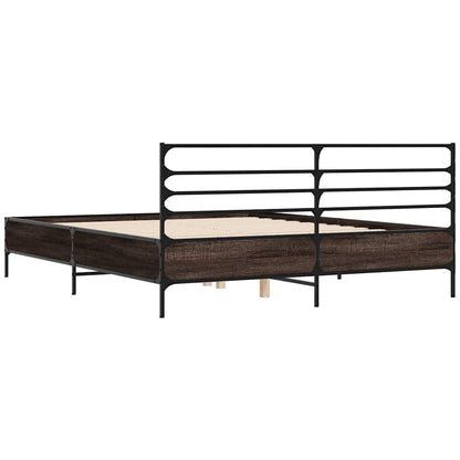 vidaXL Bed Frame without Mattress Brown Oak 120x190 cm Small Double 6