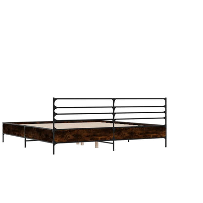 vidaXL Bed Frame without Mattress Brown Oak 135x190 cm Double 6