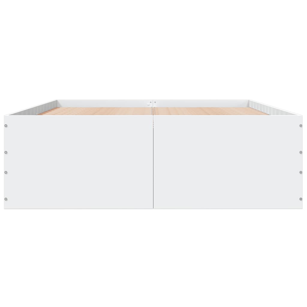 Bed Frame without Mattress 120x200 cm Height 45 cm White