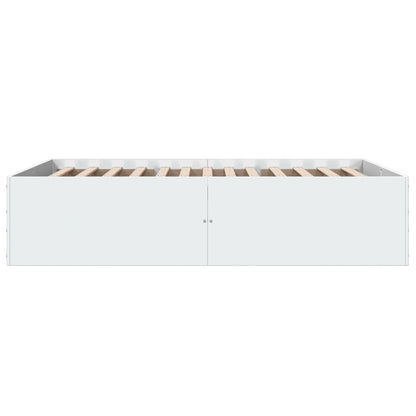 Bed Frame without Mattress 120x200 cm Height 45 cm White