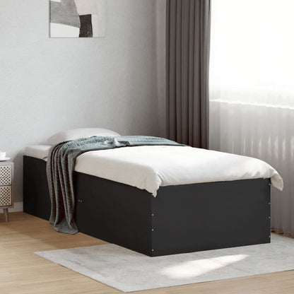 Bed Frame without Mattress 90x190 cm Single Height 45 cm Black