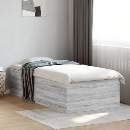 Bed Frame without Mattress 90x190 cm Single Height 45 cm Grey sonoma