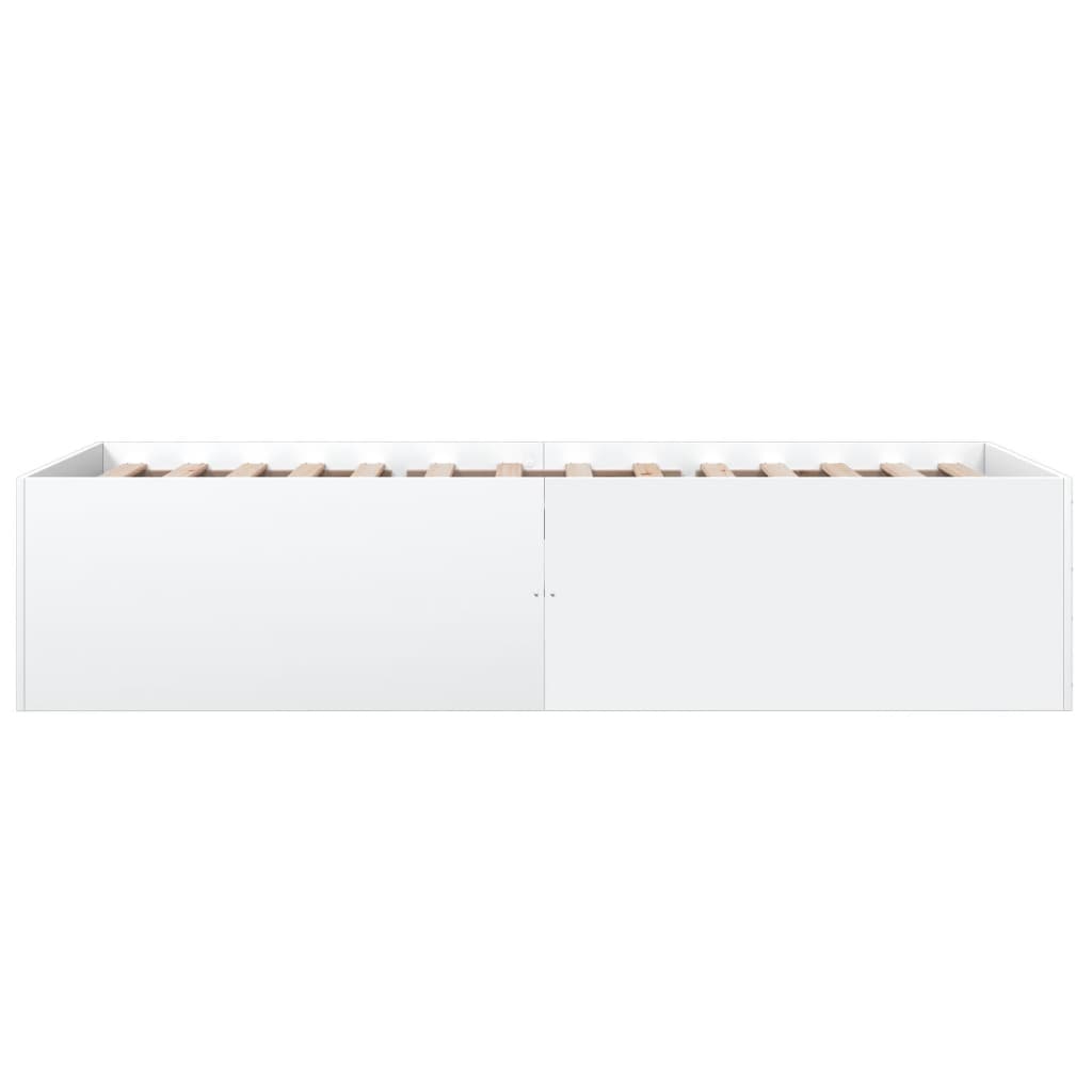 vidaXL Bed Frame without Mattress White 75x190 cm Small Single 6