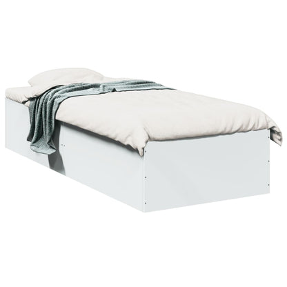 vidaXL Bed Frame without Mattress White 100x200 cm 2