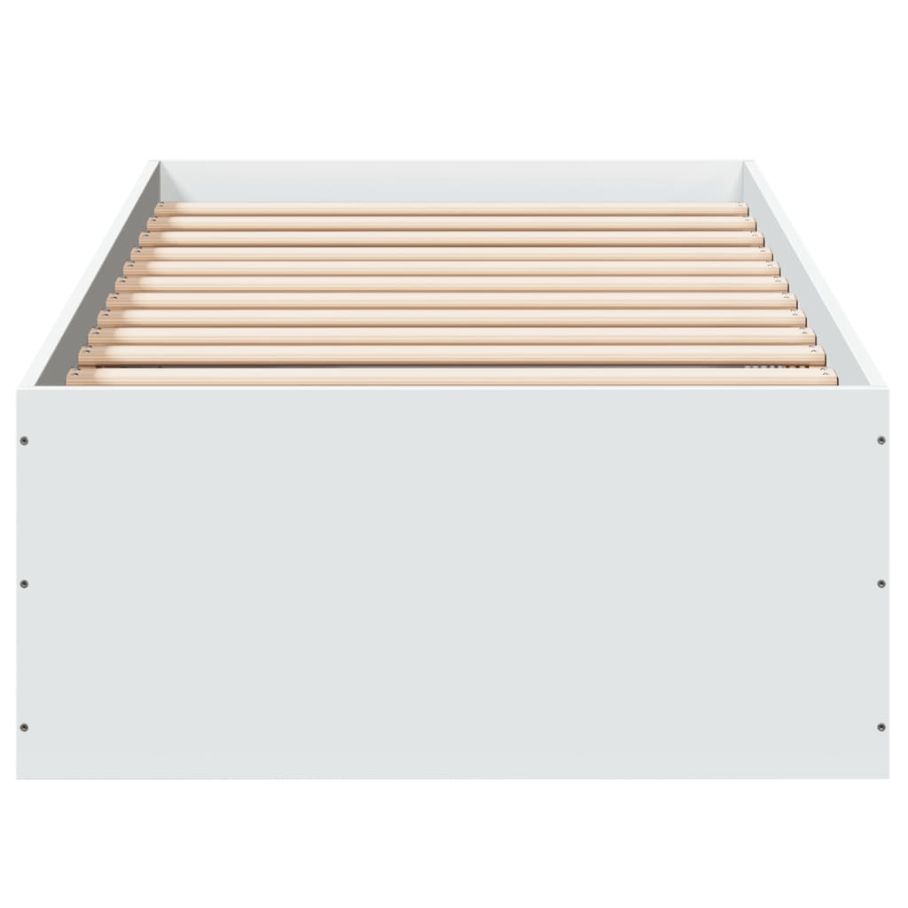 vidaXL Bed Frame without Mattress White 100x200 cm 4