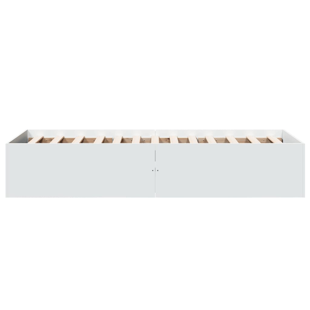 vidaXL Bed Frame without Mattress White 100x200 cm 5