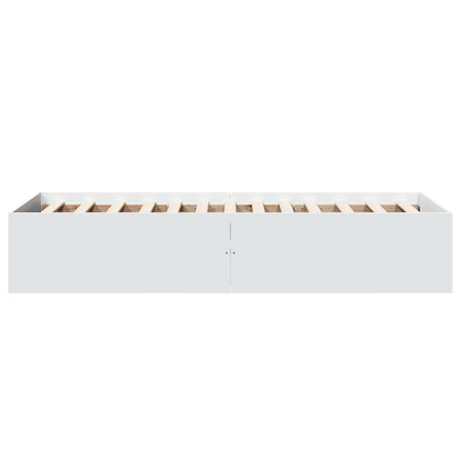 vidaXL Bed Frame without Mattress White 100x200 cm 5