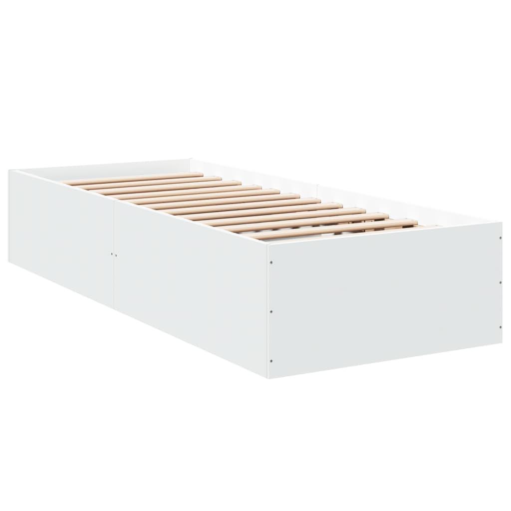 vidaXL Bed Frame without Mattress White 100x200 cm 6