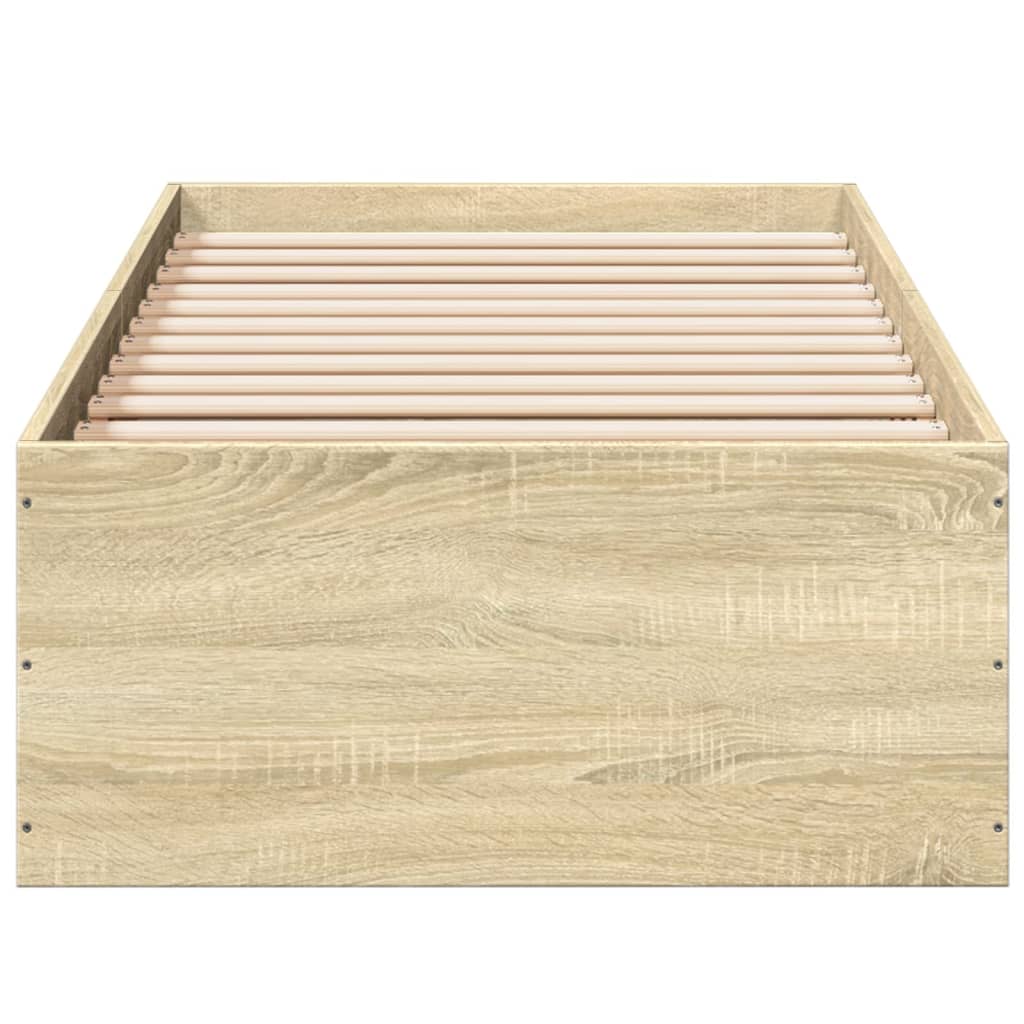 vidaXL Bed Frame without Mattress Sonoma Oak 100x200 cm 4