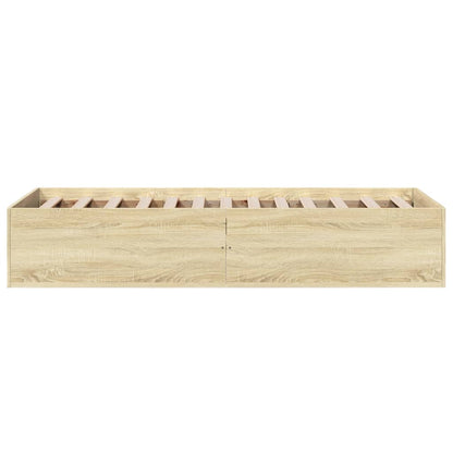 vidaXL Bed Frame without Mattress Sonoma Oak 100x200 cm 5