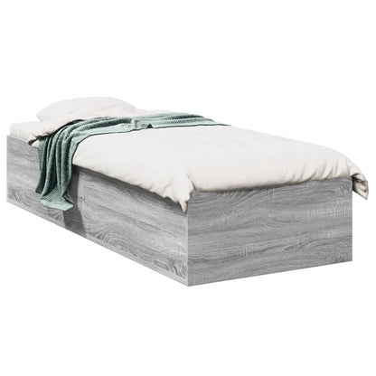 vidaXL Bed Frame without Mattress Grey Sonoma 90x190 cm Single 2
