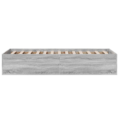 vidaXL Bed Frame without Mattress Grey Sonoma 90x190 cm Single 5