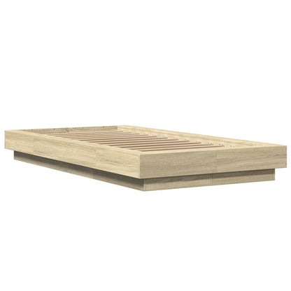 vidaXL Bed Frame without Mattress Sonoma Oak 90x190 cm Single 3