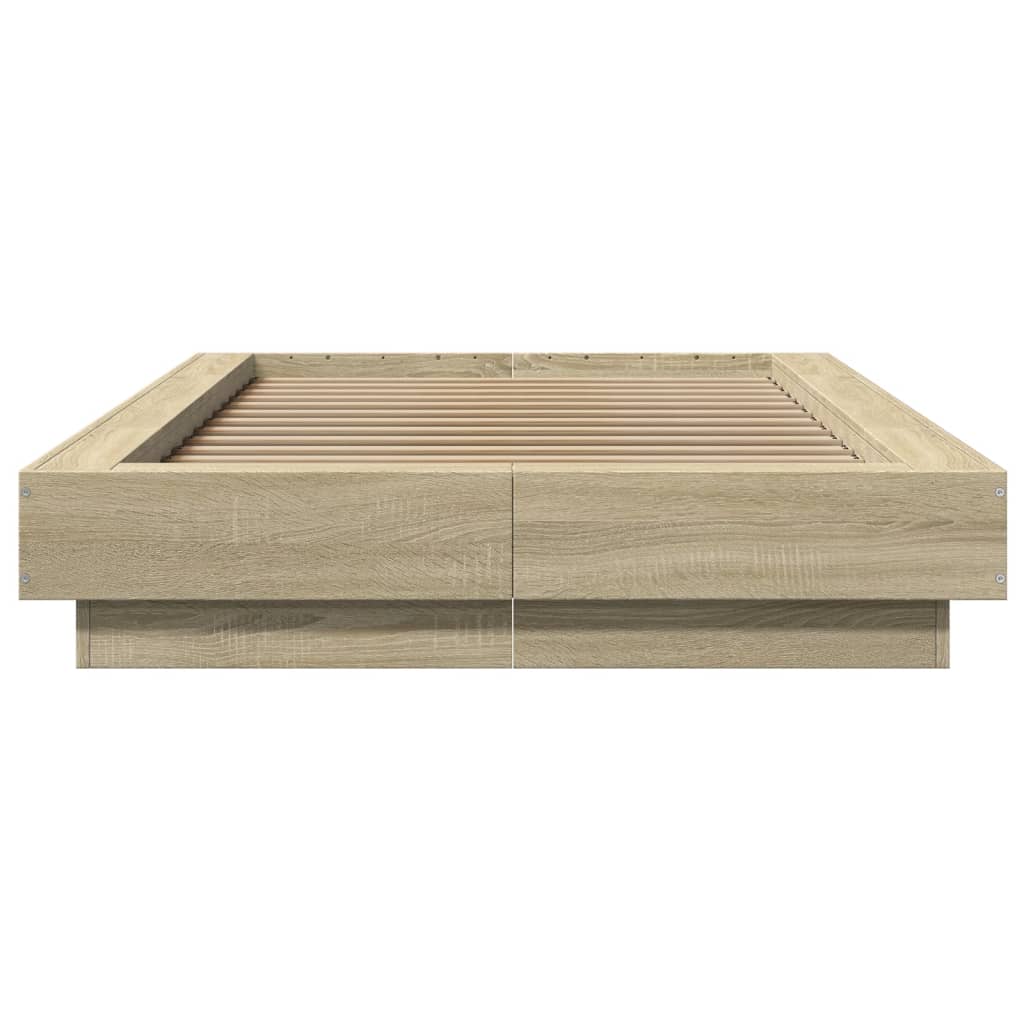 vidaXL Bed Frame without Mattress Sonoma Oak 90x190 cm Single 4