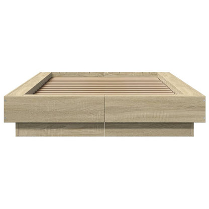 vidaXL Bed Frame without Mattress Sonoma Oak 90x190 cm Single 4