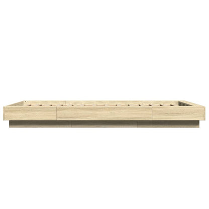 vidaXL Bed Frame without Mattress Sonoma Oak 90x190 cm Single 5