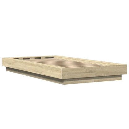 vidaXL Bed Frame without Mattress Sonoma Oak 90x190 cm Single 6