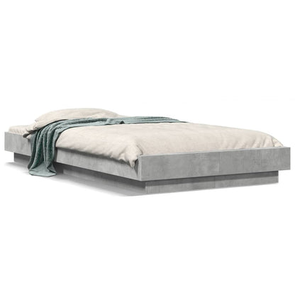 vidaXL Bed Frame without Mattress Concrete Grey 90x190 cm Single 2