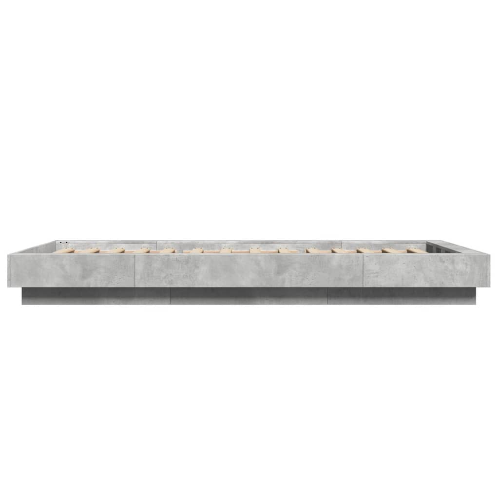 vidaXL Bed Frame without Mattress Concrete Grey 90x190 cm Single 5
