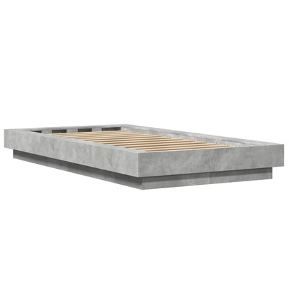 vidaXL Bed Frame without Mattress Concrete Grey 90x190 cm Single 6