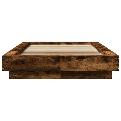 vidaXL Bed Frame without Mattress Smoked Oak 90x190 cm Single 4
