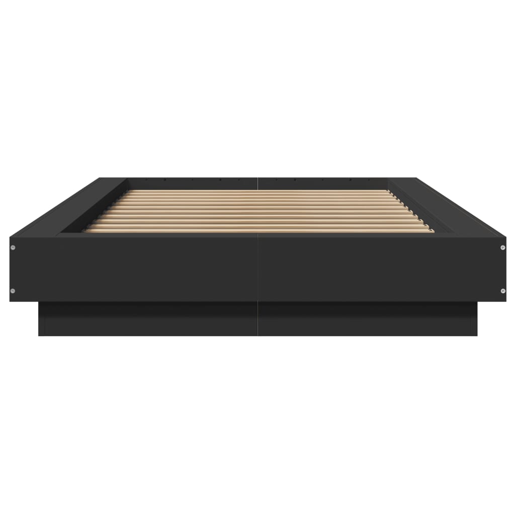 vidaXL Bed Frame without Mattress Black 75x190 cm Small Single 4