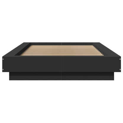 vidaXL Bed Frame without Mattress Black 75x190 cm Small Single 4