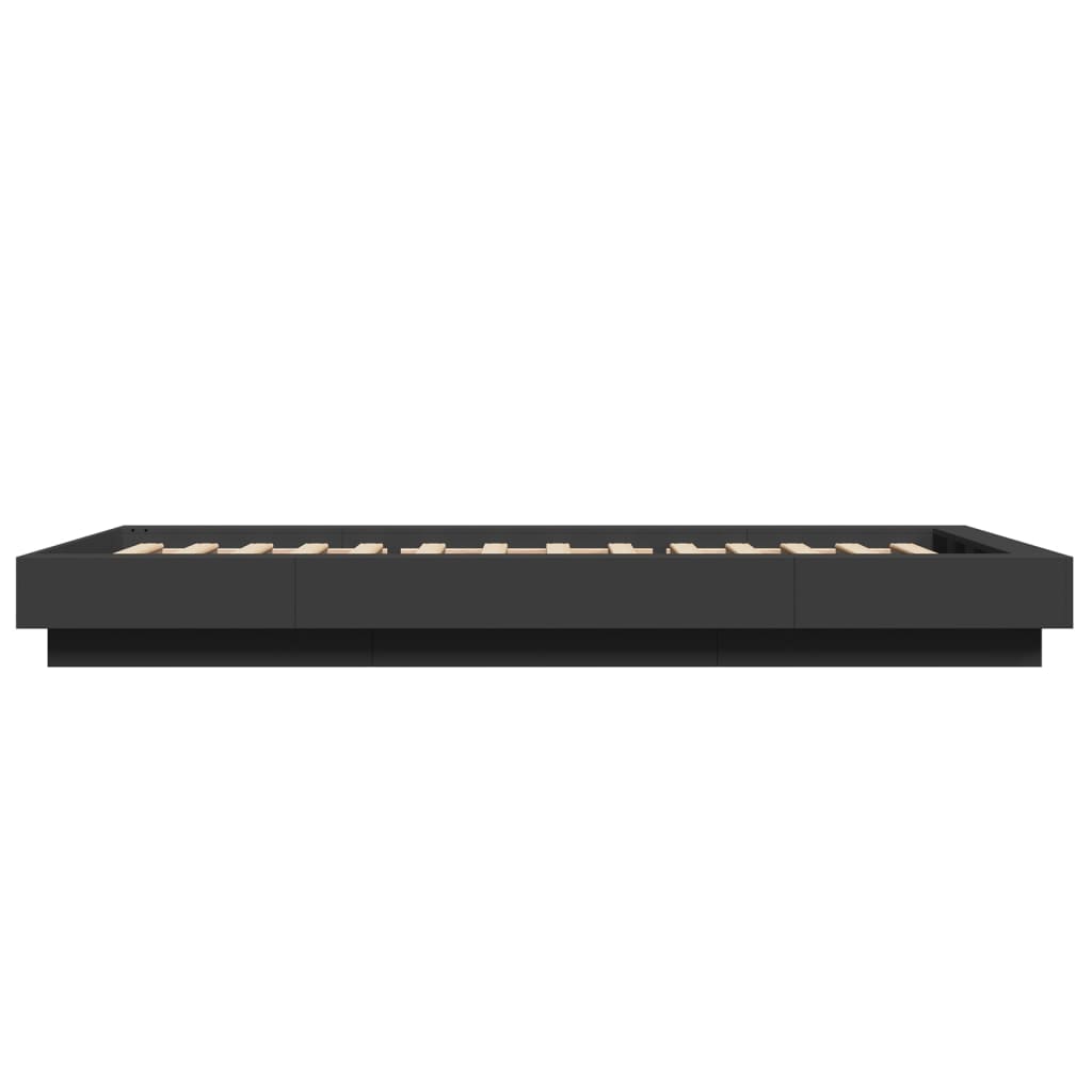 vidaXL Bed Frame without Mattress Black 75x190 cm Small Single 5
