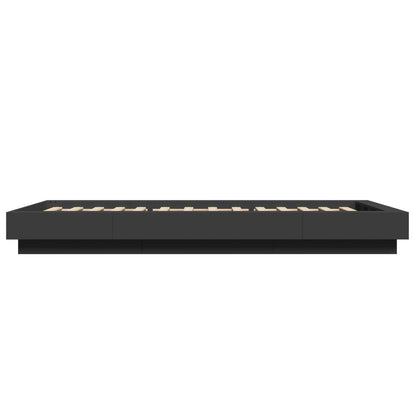 vidaXL Bed Frame without Mattress Black 75x190 cm Small Single 5