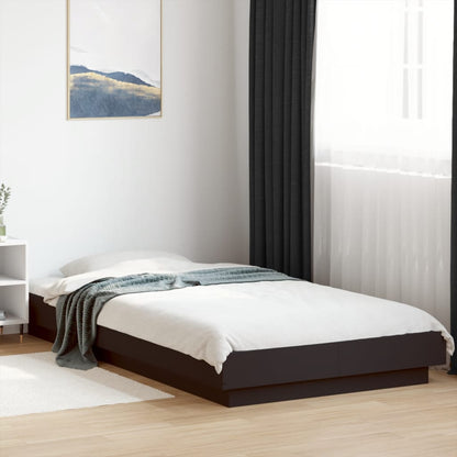 vidaXL Bed Frame without Mattress Black 75x190 cm Small Single 1