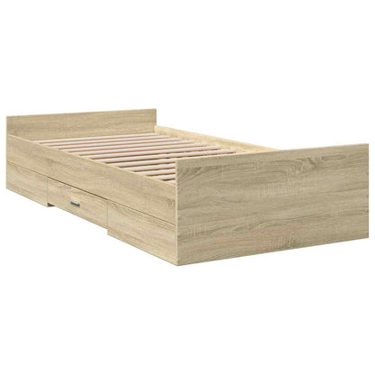 Bed Frame with Drawers without Mattress Length 190 cm Sonoma oak 75 cm