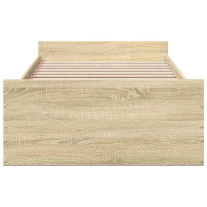 Bed Frame with Drawers without Mattress Length 190 cm Sonoma oak 75 cm