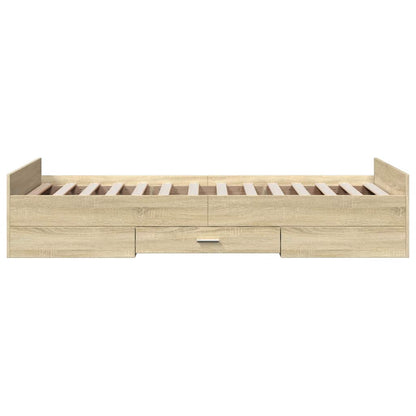Bed Frame with Drawers without Mattress Length 190 cm Sonoma oak 75 cm