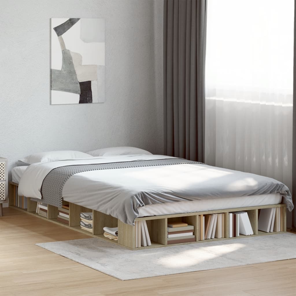 Bed Frame without Mattress 120x200 cm Sonoma oak