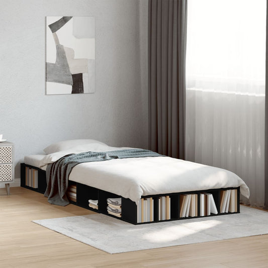 Bed Frame without Mattress Length 190 cm Black 75 cm